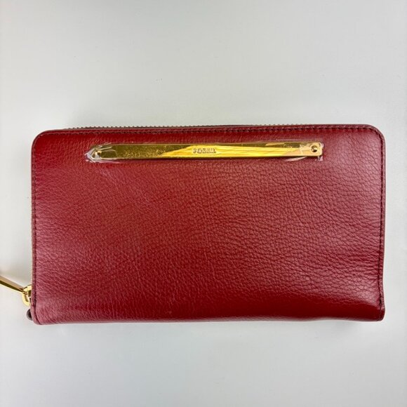 Fossil SL7878G602 Liza Zip Around Wallet in Scarlet - Picture 1 of 8